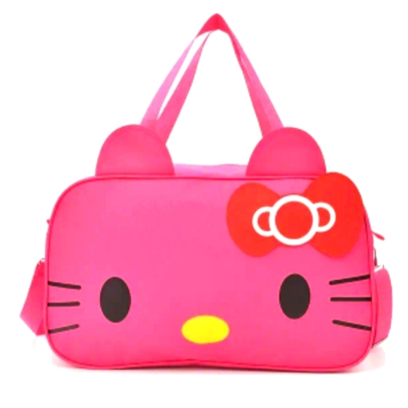 NEW Hello Kitty Canvas Large Travel Bag w/extra Shoulder Strap - Picture 1 of 7